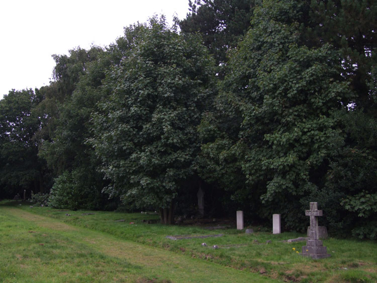 Aldridge (St. Mary) Churchyard Extension. George Bennett's grave is the left hand one of the two marked by CWGC headstones.