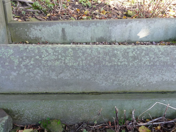 The Commemoration on the Side of Lieutenant Crapper's Grave.