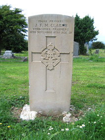 Private J F M Clarke. 19698. 