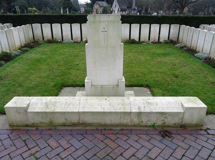 Special memorial in St. Pancras Cemetery