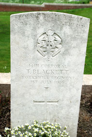 Corporal Thomas Blackett. 14111. 