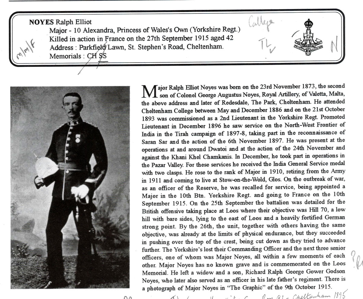 Major Ralph Elliot NOYES