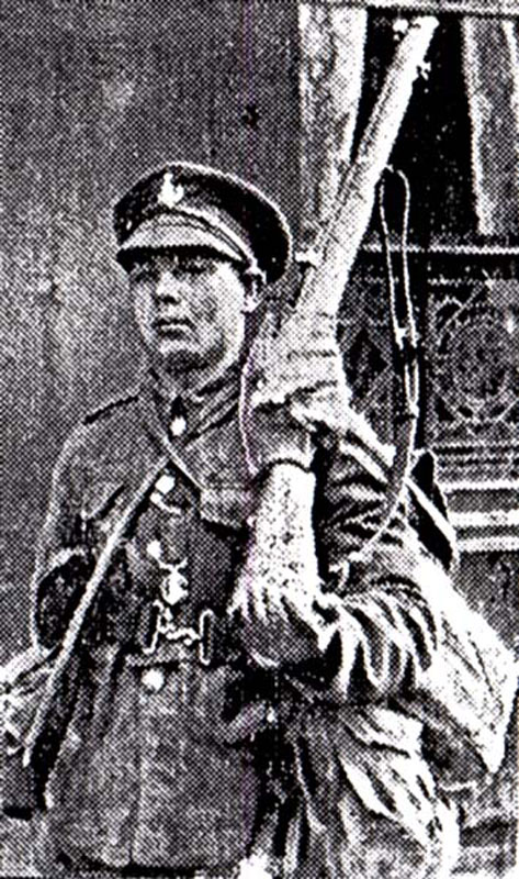 photos of Private Cooke (published in a local newspaper) taken on the occasion being honoured by Nottinghamshire County Council for the award of his DCM 