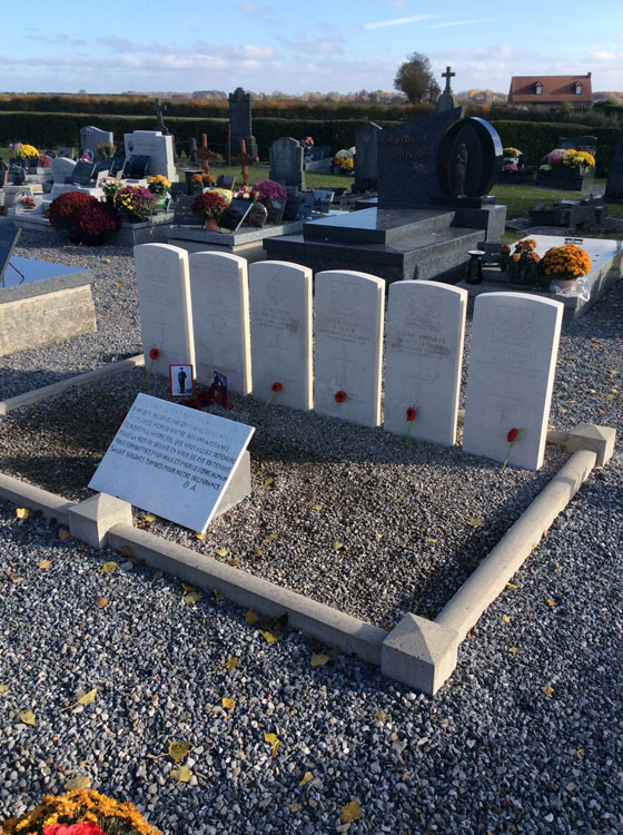 Thomas William Scales headstone is the second from the left.